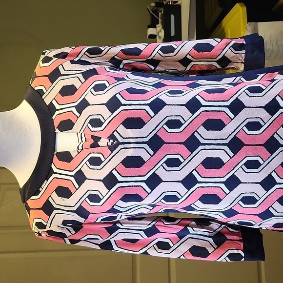 Trina Turk Geometric Print Silk Mini Dress Size 2 - Picture 2 of 9